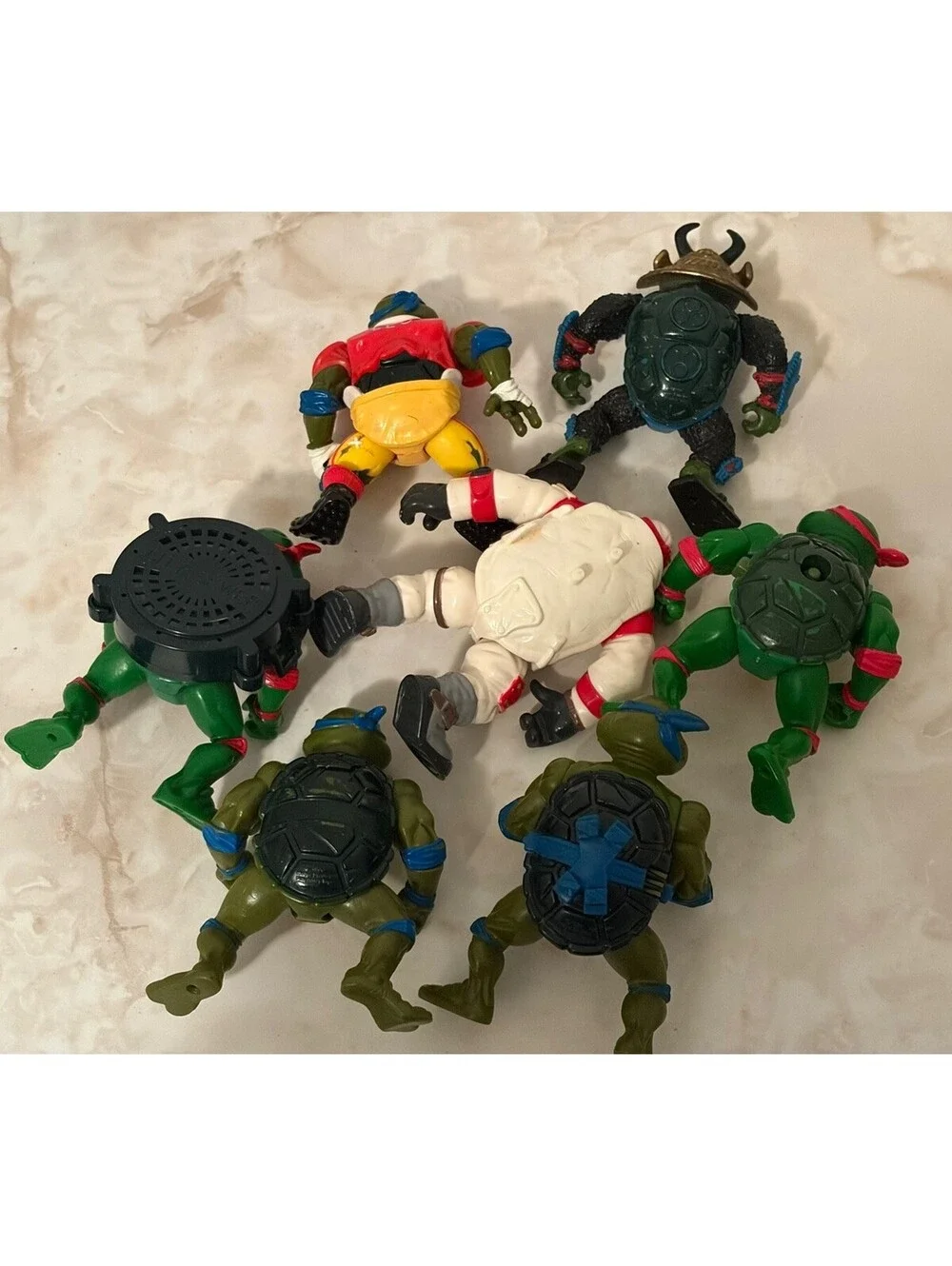 Vintage TMNT Teenage Mutant Ninja Turtles Action Figure Lot 1988-1991 Coin Bank